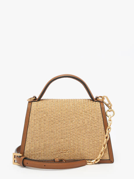 Sac BandouliÃ¨re K Signature Raphia Karl lagerfeld Beige k signature A2W30009 vue secondaire 4