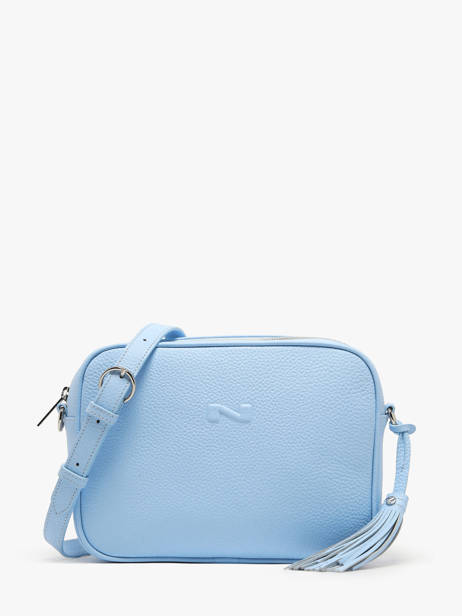 Sac BandouliÃ¨re Camera Bag Cuir Nathan baume Bleu nathan 2