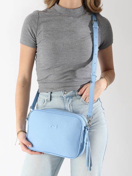 Sac BandouliÃ¨re Camera Bag Cuir Nathan baume Bleu nathan 2 vue secondaire 1