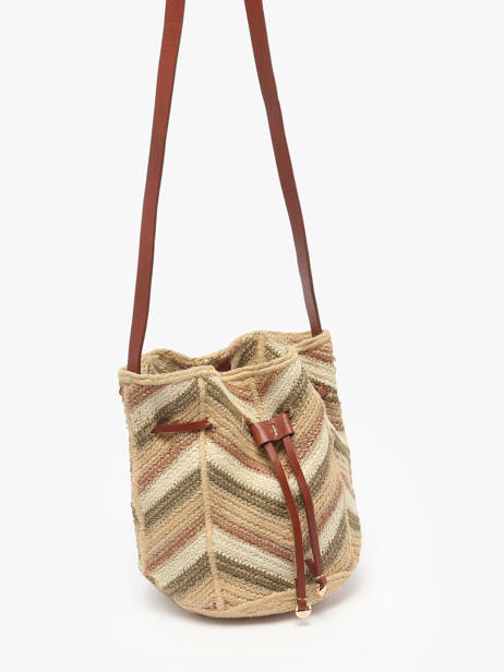 Sac BandouliÃ¨re Cabas Jute Vanessa bruno Multicolore cabas 37V40769 vue secondaire 2