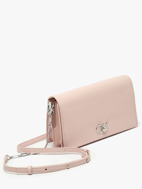 Sac BandouliÃ¨re Ck Chain Polyester RecyclÃ© Calvin klein jeans Rose ck chain K612806 vue secondaire 2