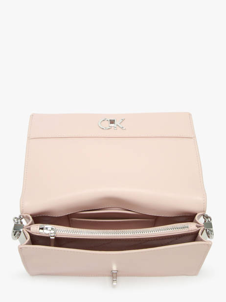 Sac BandouliÃ¨re Ck Chain Polyester RecyclÃ© Calvin klein jeans Rose ck chain K612806 vue secondaire 3