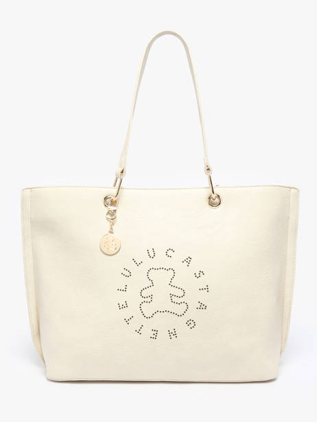 Sac PortÃ© Ã©paule Ourson Lulu castagnette Blanc ourson YOUEN