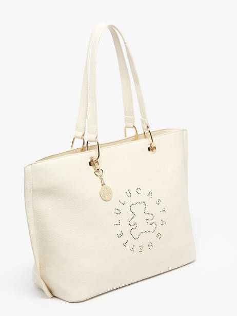 Sac PortÃ© Ã©paule Ourson Lulu castagnette Blanc ourson YOUEN vue secondaire 2