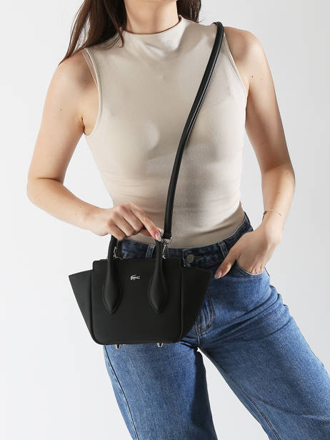Sac BandouliÃ¨re Daily City Lacoste Noir daily city NF4959DZ vue secondaire 1