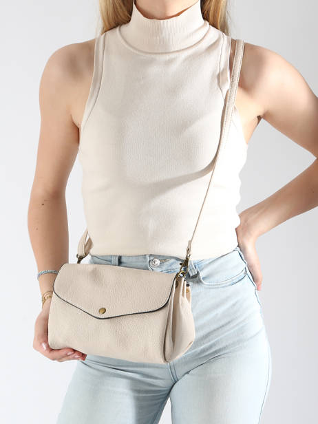 Sac BandouliÃ¨re Soft Miniprix Beige soft MD5238 vue secondaire 1