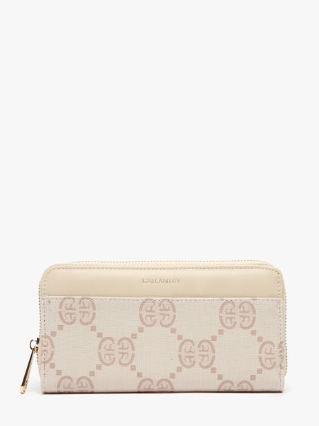 Portefeuille Miniprix Beige signed L9116422