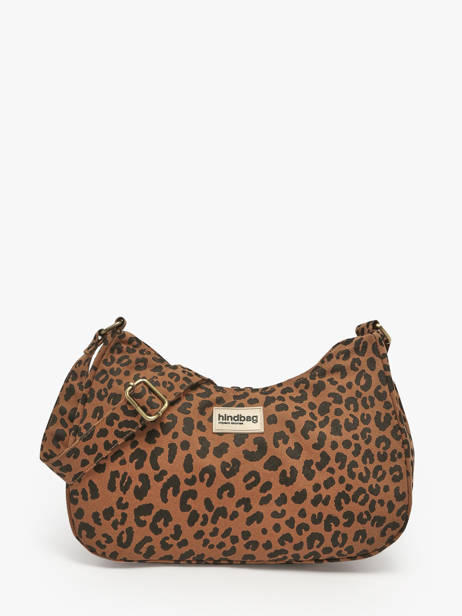 Sac PortÃ© Ã©paule Leopard Polyester Hindbag Marron leopard LE