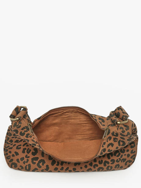 Sac PortÃ© Ã©paule Leopard Polyester Hindbag Marron leopard LE vue secondaire 3