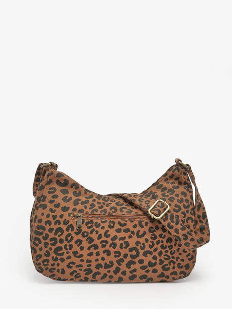 Sac PortÃ© Ã©paule Leopard Polyester Hindbag Marron leopard LE vue secondaire 4
