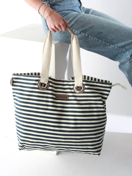 Cabas Mariniere Le voyage en panier Bleu mariniere HC308 vue secondaire 1