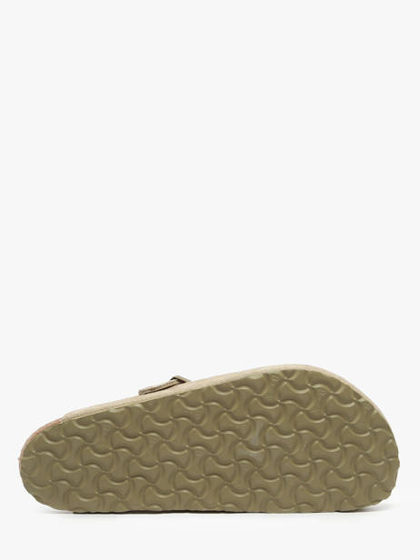 Mules Boston Suede En Cuir Birkenstock Vert men 1025788 vue secondaire 4