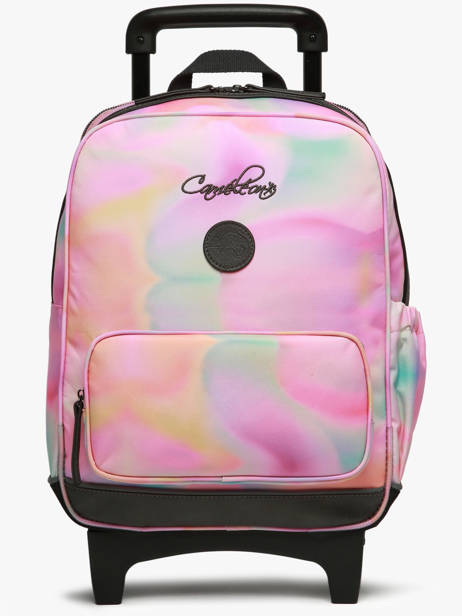 Sac A Dos Ã  Roulettes 2 Compartiments Cameleon Rose vintage fantasy SR40