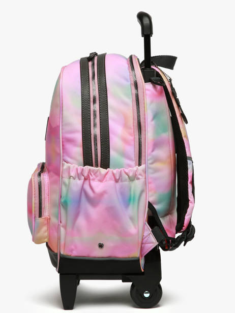 Sac A Dos Ã  Roulettes 2 Compartiments Cameleon Rose vintage fantasy SR40 vue secondaire 2