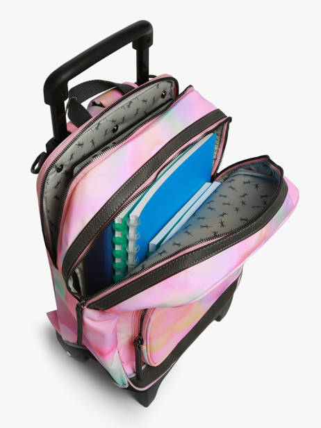 Sac A Dos Ã  Roulettes 2 Compartiments Cameleon Rose vintage fantasy SR40 vue secondaire 3