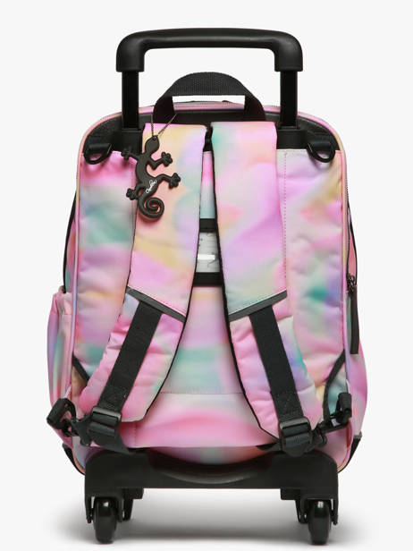 Sac A Dos Ã  Roulettes 2 Compartiments Cameleon Rose vintage fantasy SR40 vue secondaire 4