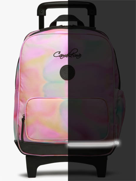 Sac A Dos Ã  Roulettes 2 Compartiments Cameleon Rose vintage fantasy SR40 vue secondaire 8
