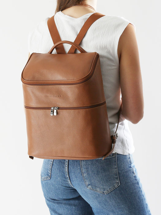 Longchamp Le foulonné Sac à dos Marron