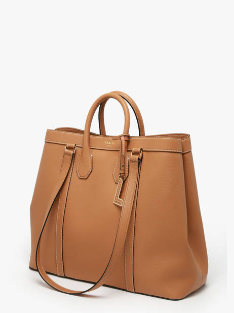 Cabas Belleville Cuir Lancel Marron belleville A13738 vue secondaire 2