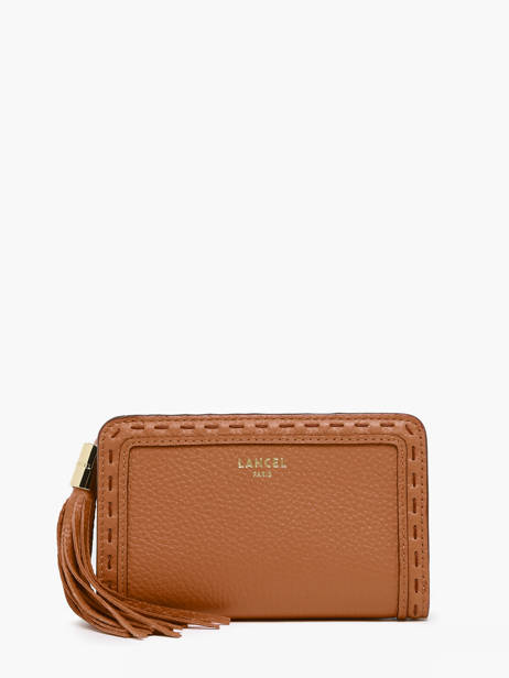 Compact Leather Premier Flirt Wallet Lancel Brown premier flirt A11136
