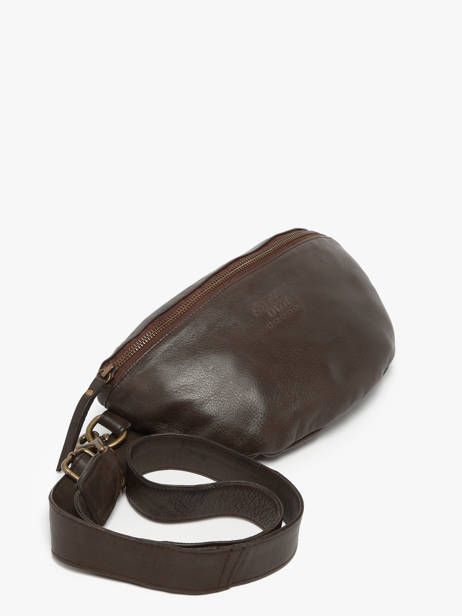 Leather Cow Belt Bag Basilic pepper Brown cow BCOW55 other view 2
