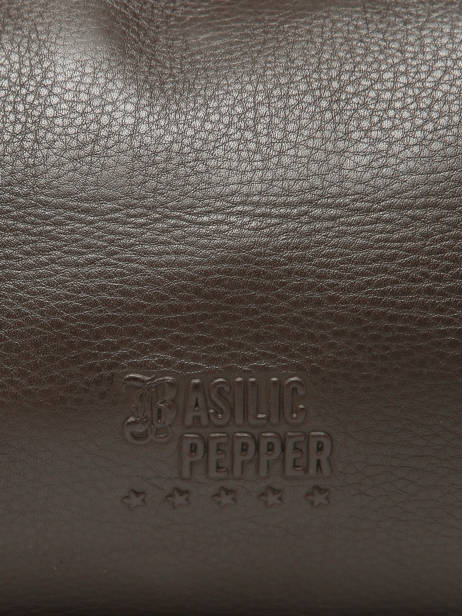 Leather Cow Belt Bag Basilic pepper Brown cow BCOW55 other view 5