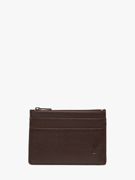 Porte-cartes Cuir Etrier Marron madras EMAD5004