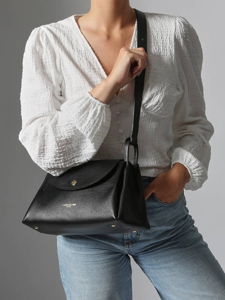 Shoulder Bag Accordeon Double Leather Lancaster Black accordeon double 89 other view 1