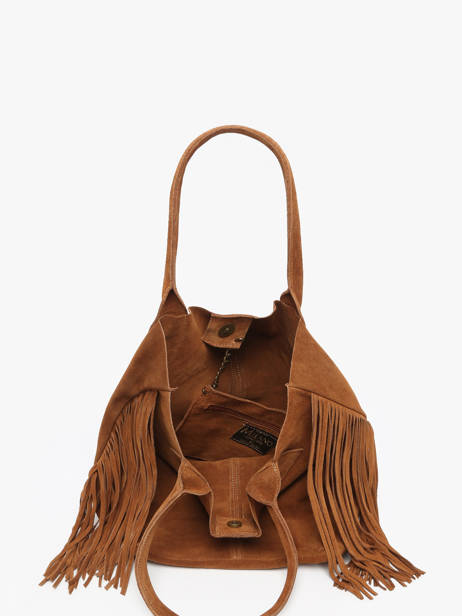 Shoulder Bag Velvet Leather Milano Brown velvet VE241114 other view 3