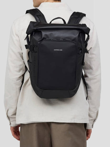 Lisbon Small - Backpack Kapten and son Black backpack S other view 1