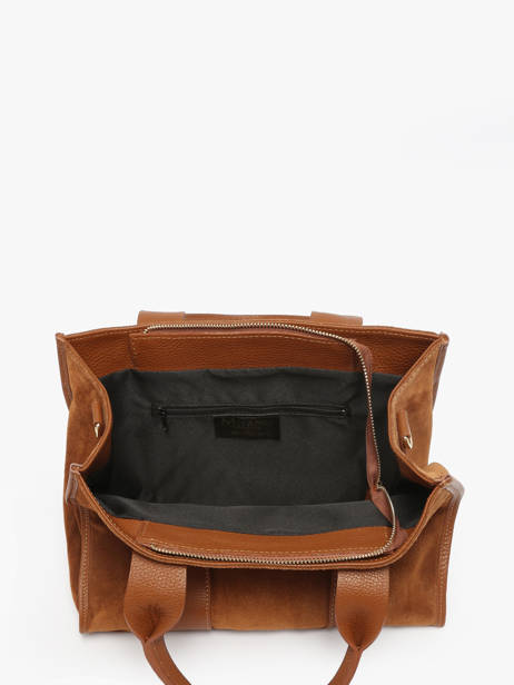 Sac Porté Main Velvet Caviar Cuir Milano Marron velvet caviar VC25063 vue secondaire 3