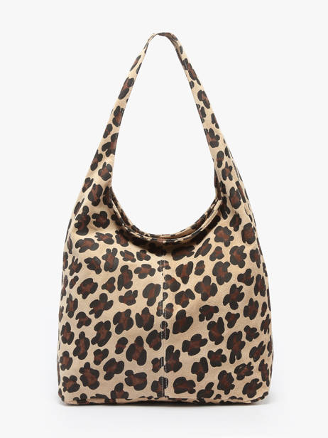 Shoulder Bag Velvet Leopardo Leather Milano Beige velvet leopardo VL25065 other view 4