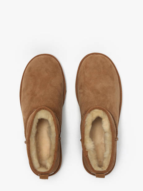 Leather Classic Ultra Mini Boots Ugg Beige men 1137391 other view 3