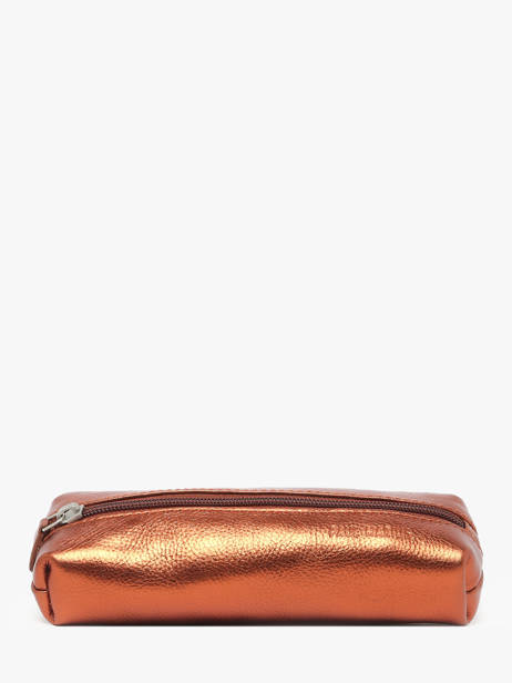 Leather Ginger Pencil Case Paul marius Brown ginger PLUMIGIN