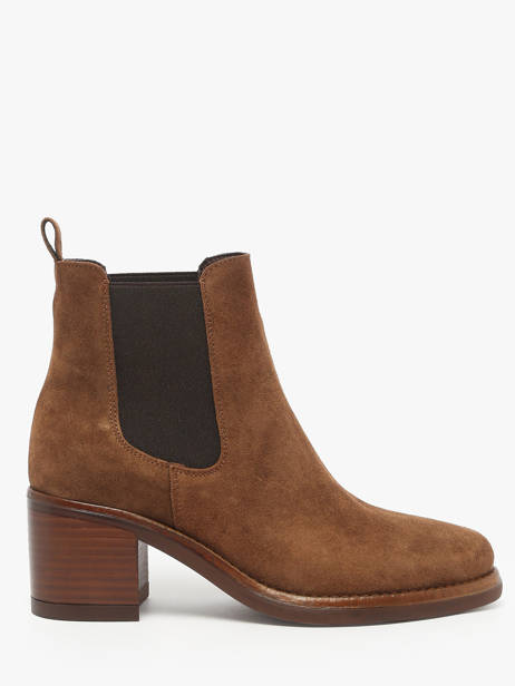 Bottines à Talon En Cuir Alpe Marron women 55311103