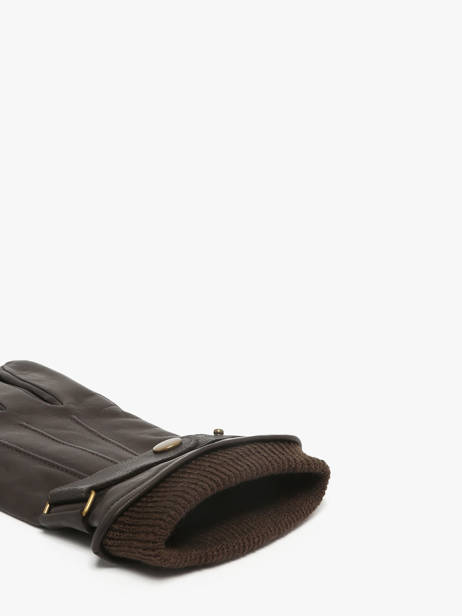 Gloves Isotoner Brown men gloves 85234 other view 1