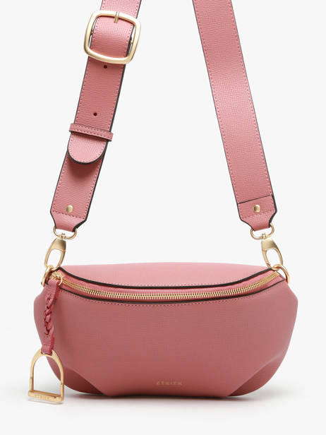 Belt Bag Torsade Leather Etrier Pink torsade ETOS022M other view 2