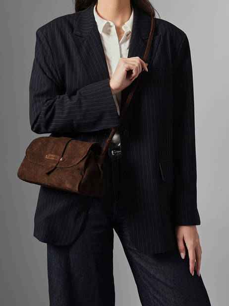 Shoulder Bag M Agnes Suede Leather Etrier Brown agnes EAGV205M other view 1