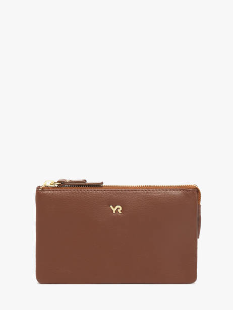 Coin Purse Foulonne Leather Yves renard Brown foulonne 29362