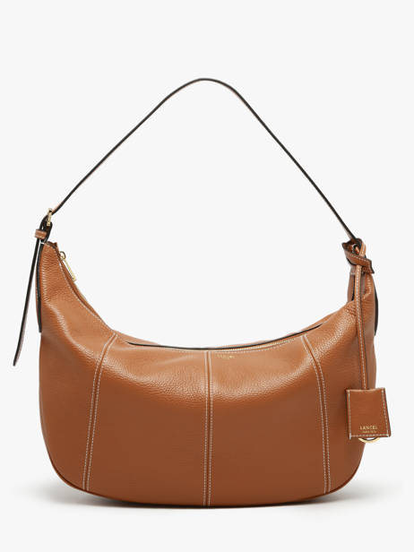 Large Leather Victoire Hobo Bag Lancel Brown victoire A13994