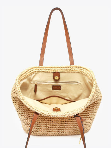 Raffia Lainey Tote Bag With Leather Straps Lauren ralph lauren Beige lainey 31982179 other view 3