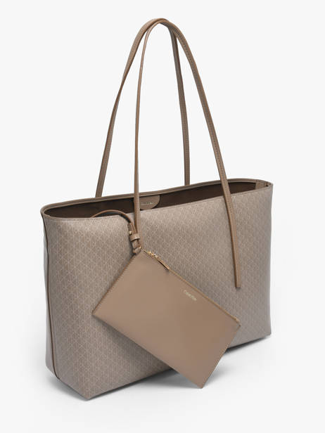 Shoulder Bag Coated Emblem Recycled Polyester Calvin klein jeans Beige coated emblem 4F3266G other view 1