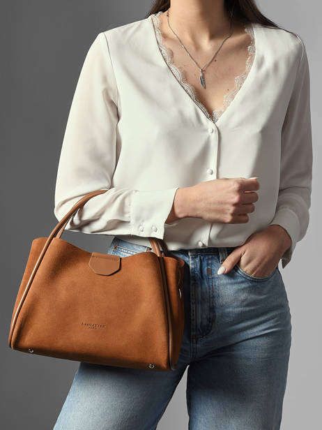 Satchel Suede Ida Leather Lancaster Brown suede ida 101 other view 1