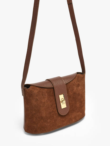 Shoulder Bag Velvet Caviar Leather Milano Brown velvet caviar VC25115 other view 2