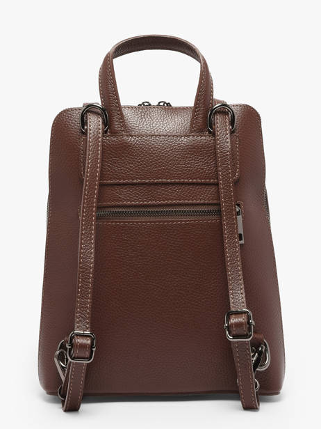 Shoulder Strap Backpack Leather Milano Brown caviar CA240615 other view 4