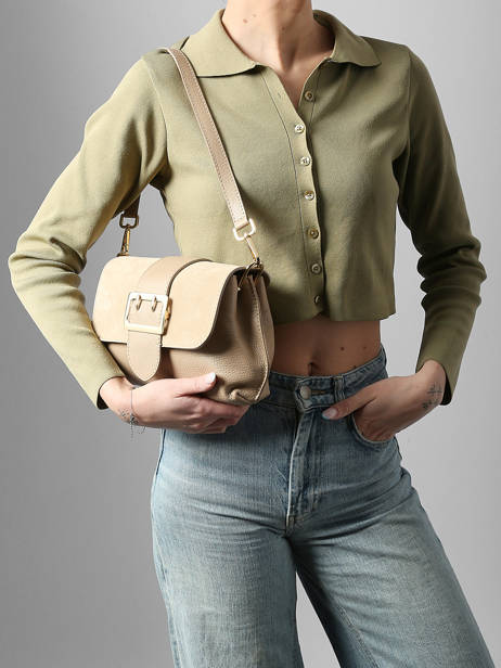 Sac Porté Main Velvet Caviar Cuir Milano Beige velvet caviar VC25114 vue secondaire 1