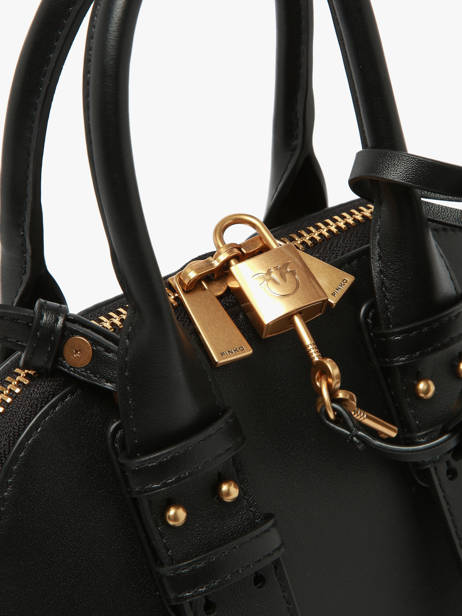 Sac Bandoulière Love Bag Icon Cuir Pinko Noir love bag icon 5333A0QO vue secondaire 3