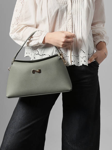 Leather Freesia Shoulder Bag Nathan baume Green eden 4 other view 1
