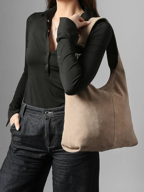 Shoulder Bag Leather Leather Biba Beige leather JAP2L other view 1