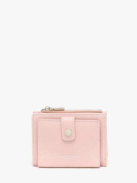 Coin Purse With Card Holder Saffiano Miniprix Pink saffiano F5012